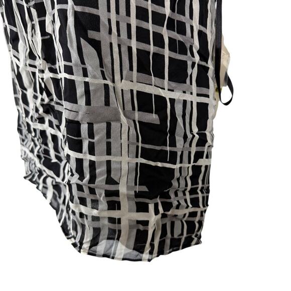 Kenneth Cole New York Womens 100% Silk Sleeveless Print Black Top Blouse NWT 14 - Picture 8 of 16